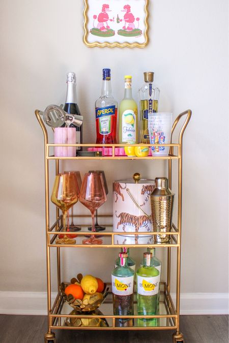 Everything linkable on my bar cart! 