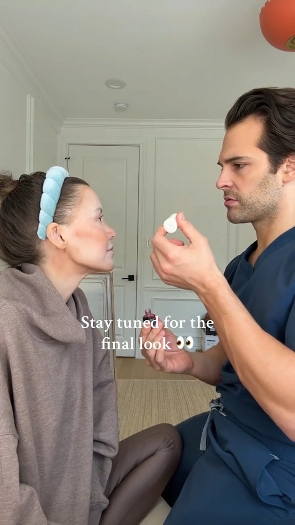 not the nail polish at the end 👀🥹 and him showing you the products like he’s @Emilie’s protégé 👀🥹 so cute. oh and if you saw part 1.... I clearly didn't have the heart to tell him about the foundation color lol 👻😂 if you missed it, last week all of my eyebrows fell out from chemotherapy and I was a little down about it so he went to Sephora and surprised me with some new makeup. stay tuned for the final look 👀

#LTKWatchNow #LTKBeauty #LTKMens