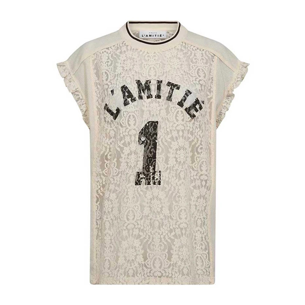 Voetbal Kant Ruche Top met Print | Miinto Belgium