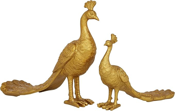 Deco 79 Polystone Peacock Decorative Sculpture Home Decor Statues, Set of 2 Accent Figurines 11",... | Amazon (US)