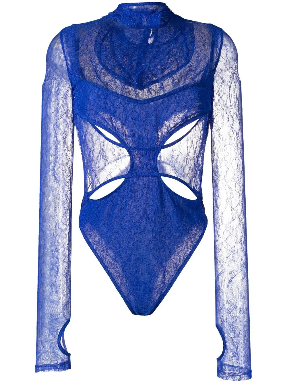 sheer lace masked bodysuit | Farfetch Global