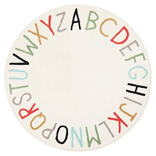 Topotdor Rainbow Round Kids Play Rug Alphabet Nursery Area Rug Extra Large Soft Crawling Play Mat for Children Toddlers Bedroom (47 inch, Multi Color) | Amazon (US)
