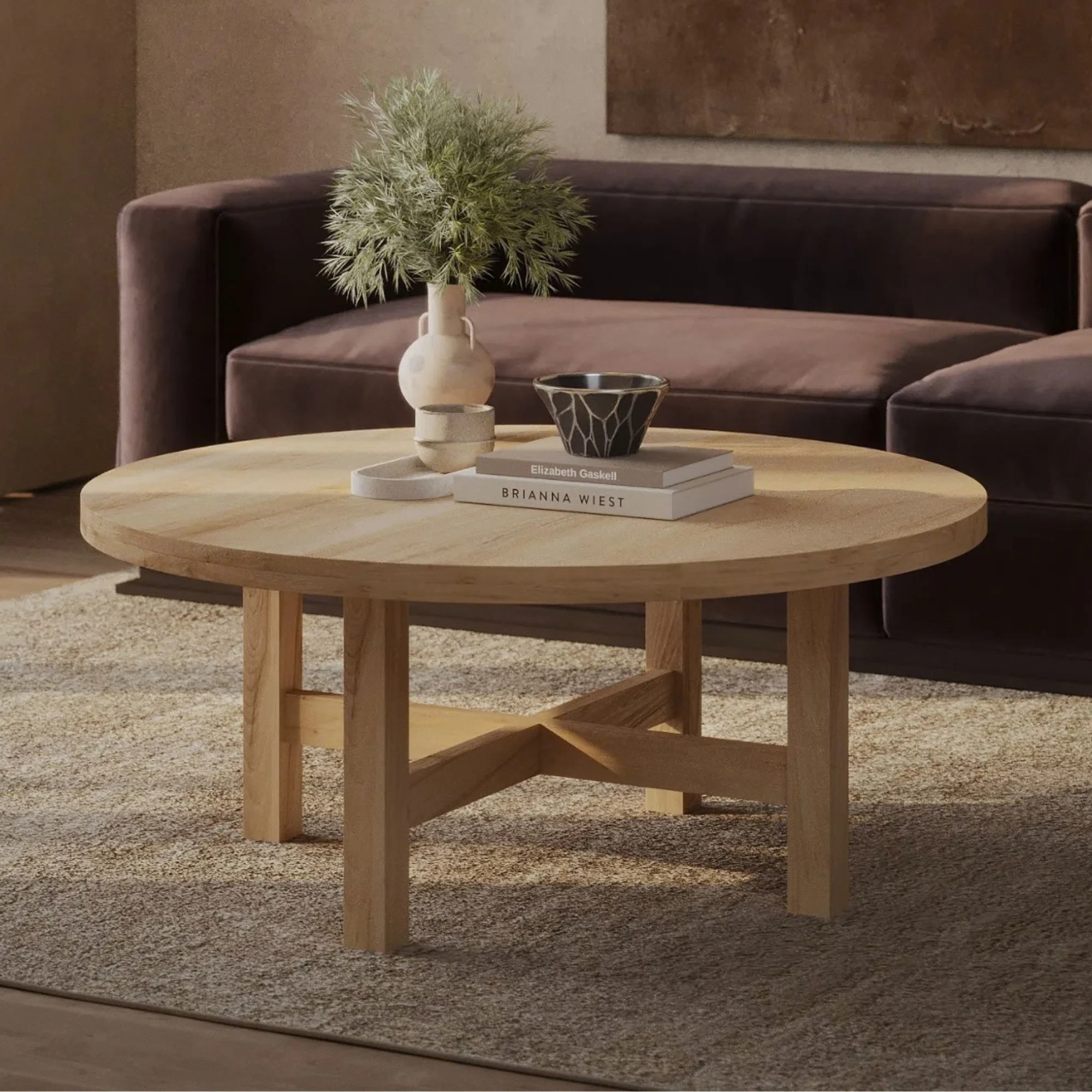 Kokomi Round Natural Wood Coffee Table (40'') | Wayfair North America