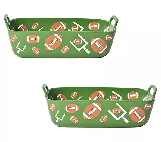 Temp-tations Set of 2 11x7 Bakers with Upswept Handles | QVC