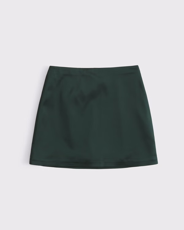 Satin Sculpt Mini Skort | Abercrombie & Fitch (US)