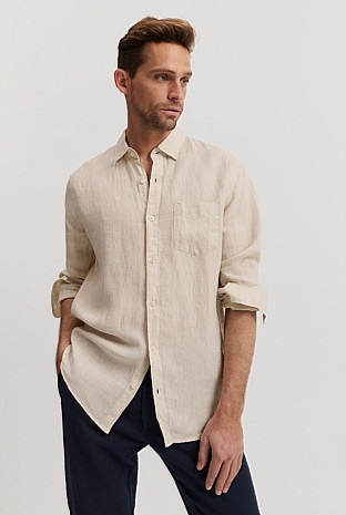 Regular Fit Organically Grown Linen Shirt | Country Road