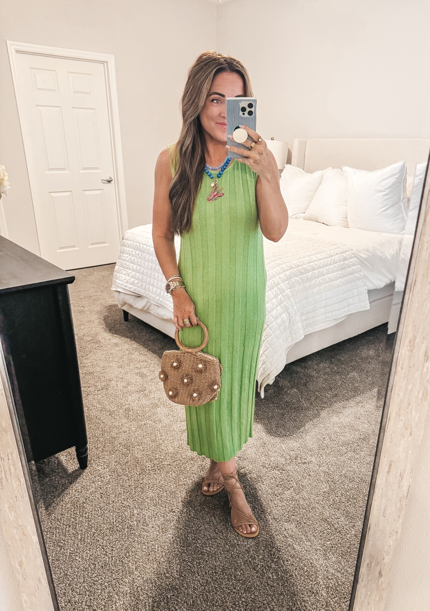 Dress - M (tts) 
—
Amazon dress | Amazon purse | Statement purse | Statement necklace | Amazon sandals | Tie sandals | Neutral sandals | Summer dress | Vacation looks 

#LTKWorkwear #LTKSeasonal #LTKgrwm