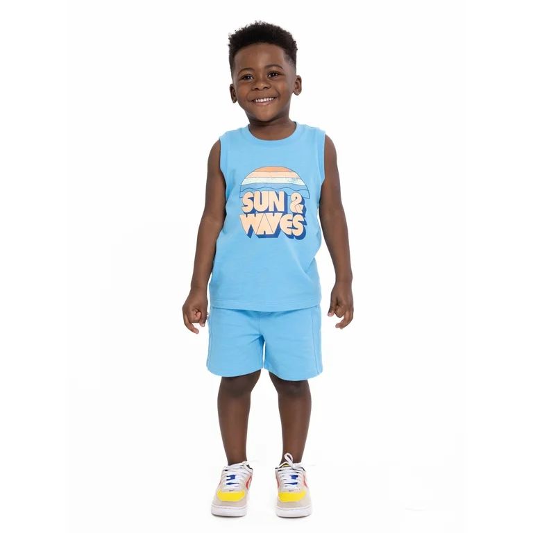 Wonder Nation Toddler Boys Tank Top and Shorts Set, 2-Piece, Sizes 12M-5T | Walmart (US)