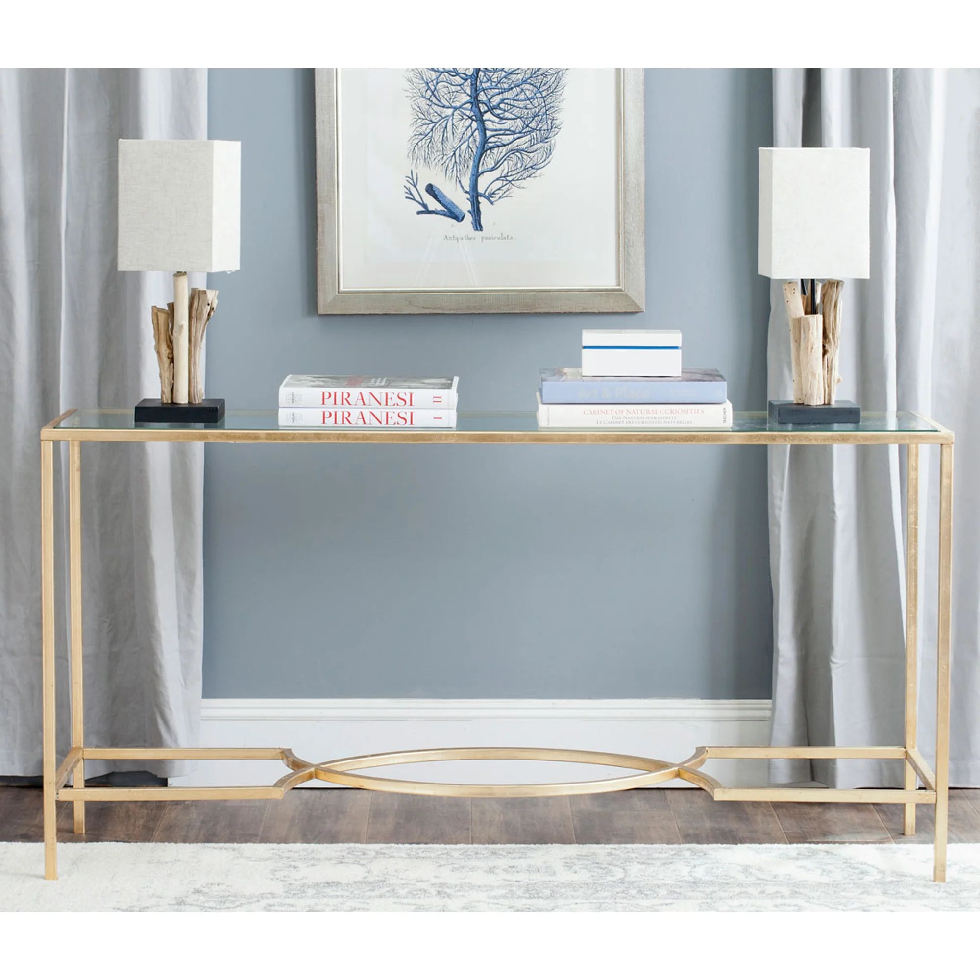 House of Hampton® Lystra 63'' Glass Top Console Table & Reviews | Wayfair | Wayfair North America