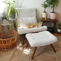 Moriah 33.5" Wide Lounge Chair and Ottoman | Wayfair North America