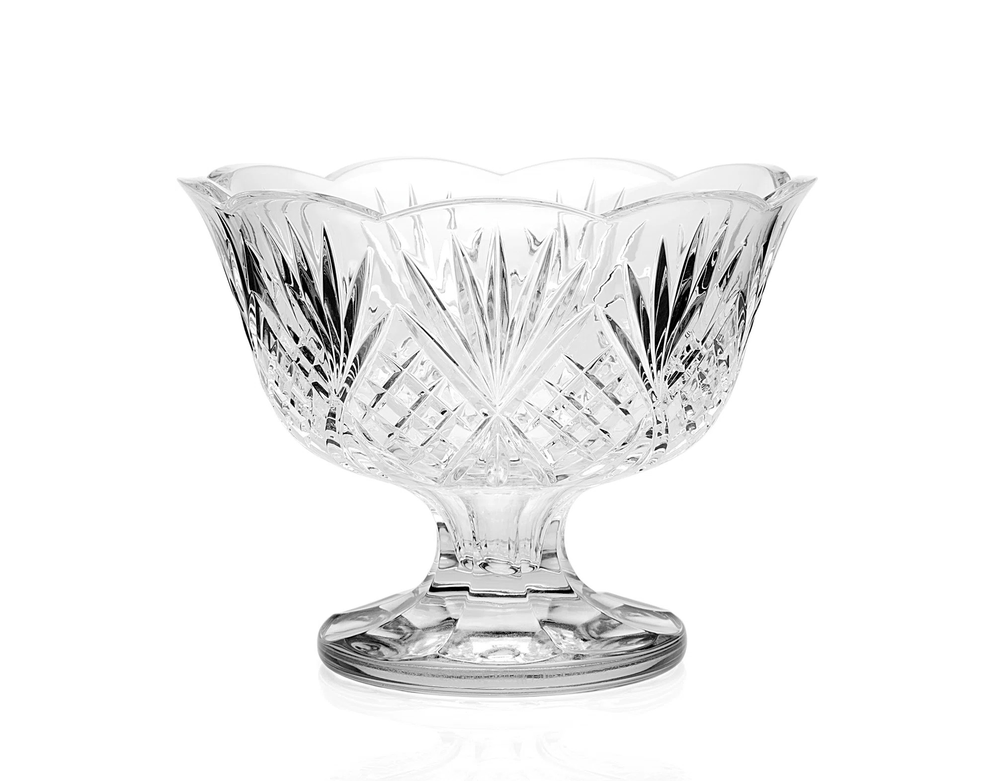 Dublin Crystal Scalloped Trifle Bowl 75oz | Wayfair North America