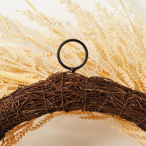 24" Faux Bleached Wheat Grass Plant Wreath - Hearth & Hand™ with Magnolia | Target