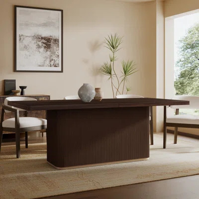 Defeo 84'' Rectangular Mid-Century Modern Dining Table With Ash Veneer Top – Seats 6 To 8 | Wayfair North America