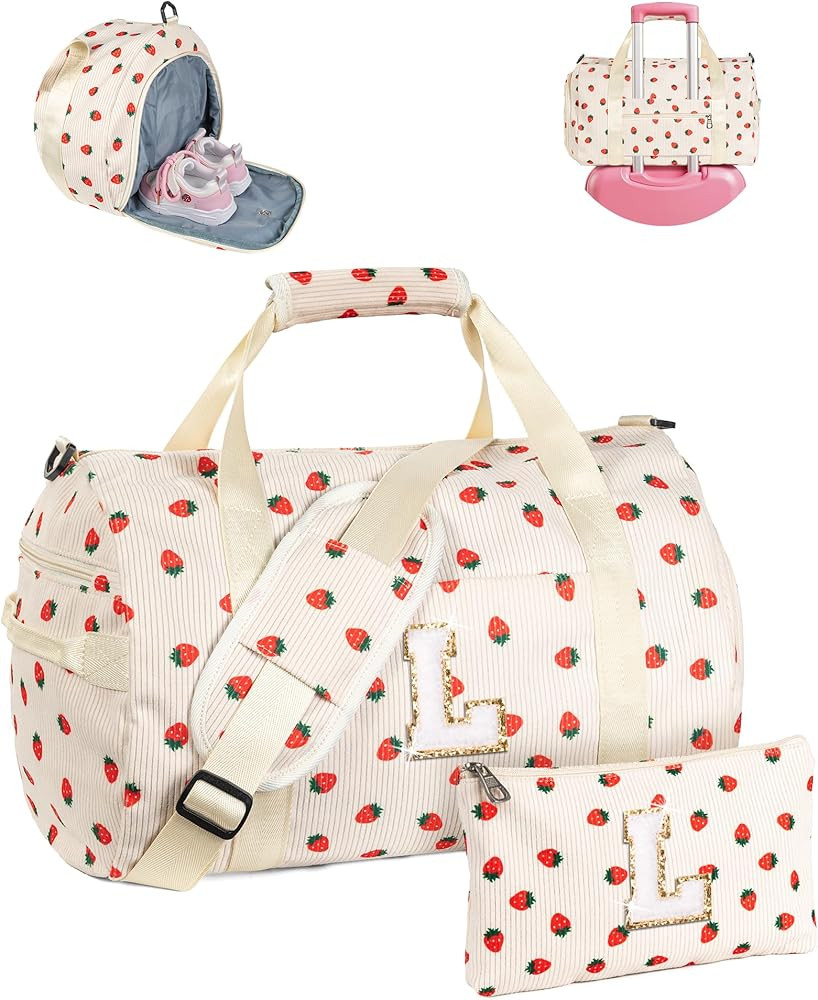 Tween Girl Gifts Trendy Stuff, Girls Gym Bag, Kids Personalized Weekend Duffel Bags with Shoe Com... | Amazon (US)