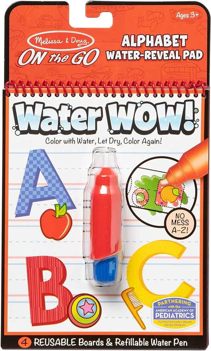 Melissa & Doug On the Go Water Wow! Reusable Water-Reveal Activity Pad - Alphabet - Party Favors,... | Amazon (US)