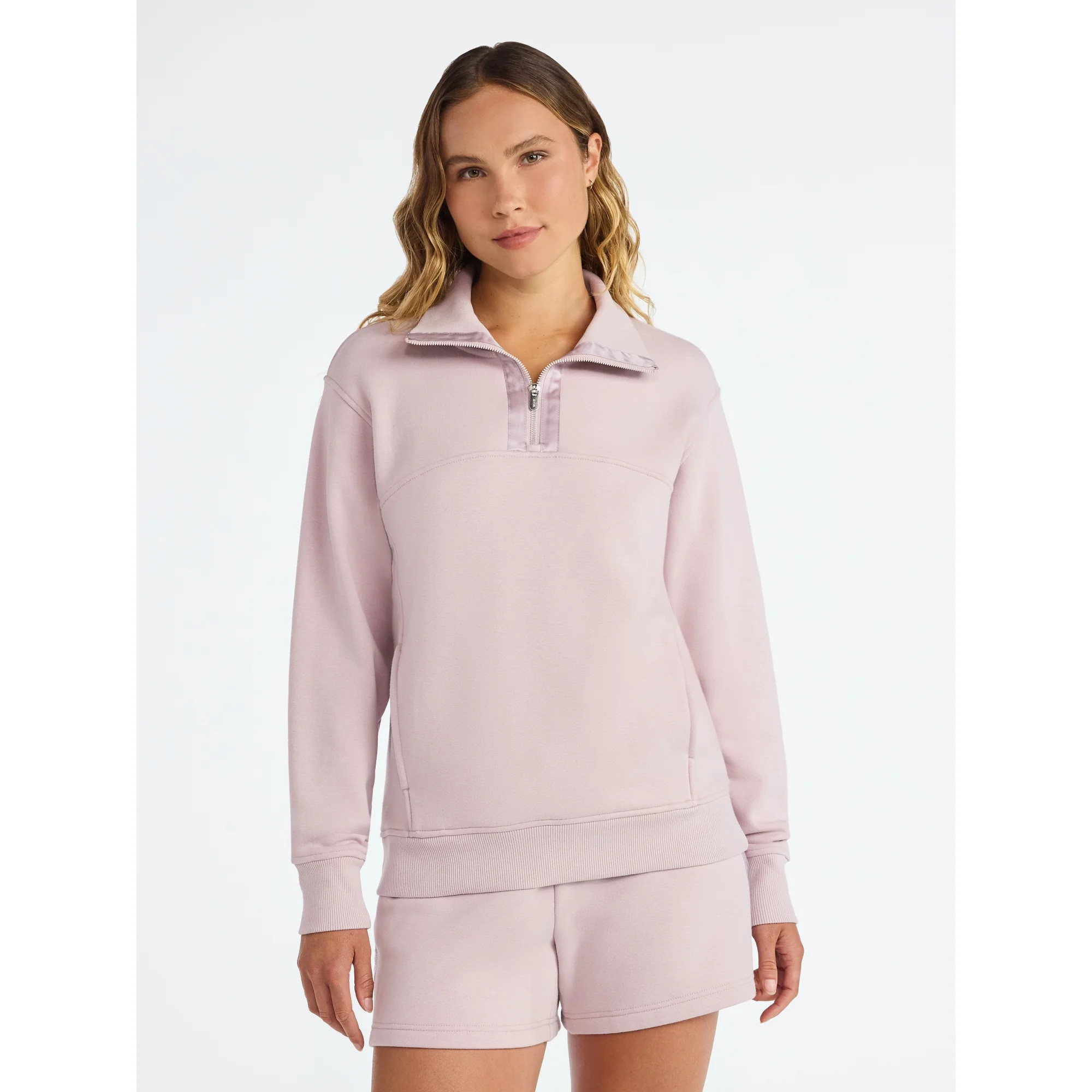 Avia Women's and Women's Plus Fleece Quarter Zip Pullover, Sizes XS-4X | Walmart (US)