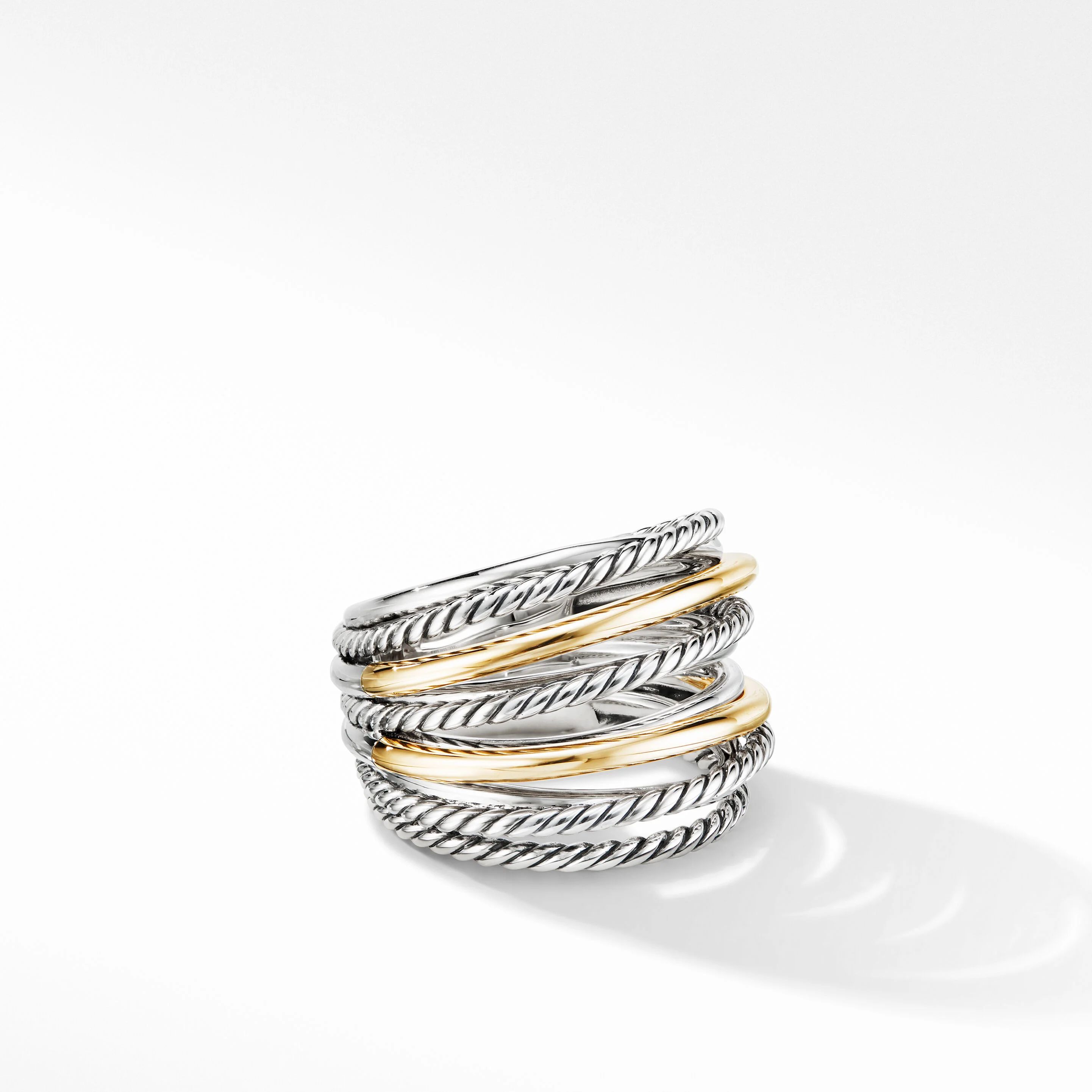 The Crossover Collection® Wide Ring with 18K Yellow Gold | David Yurman