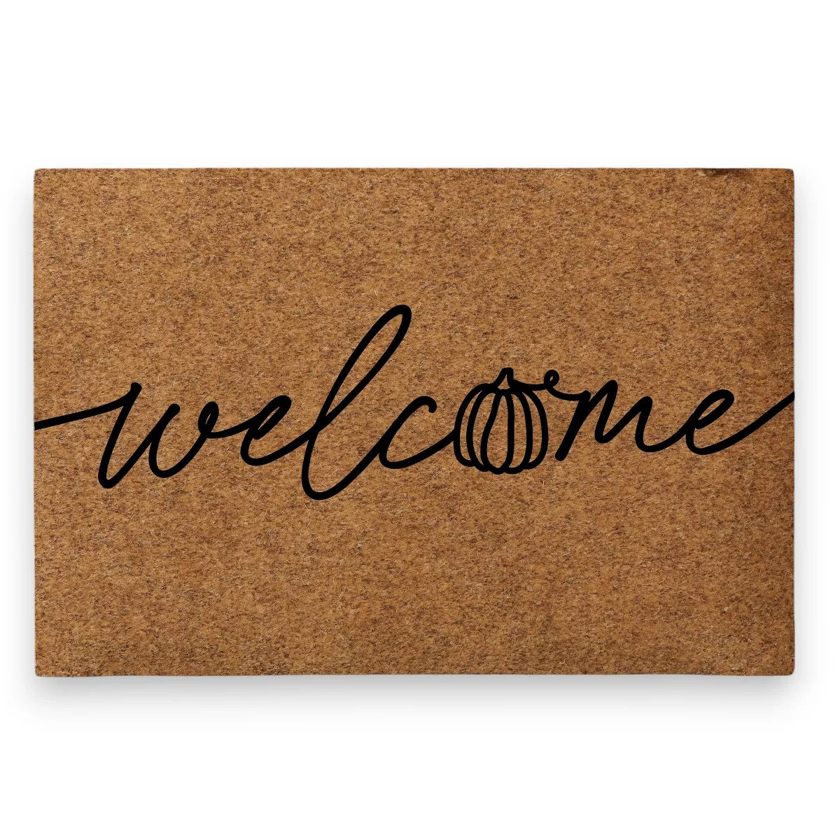 Target Welcome Pumpkin 18x27 Synthetic Coir Doormat | Target