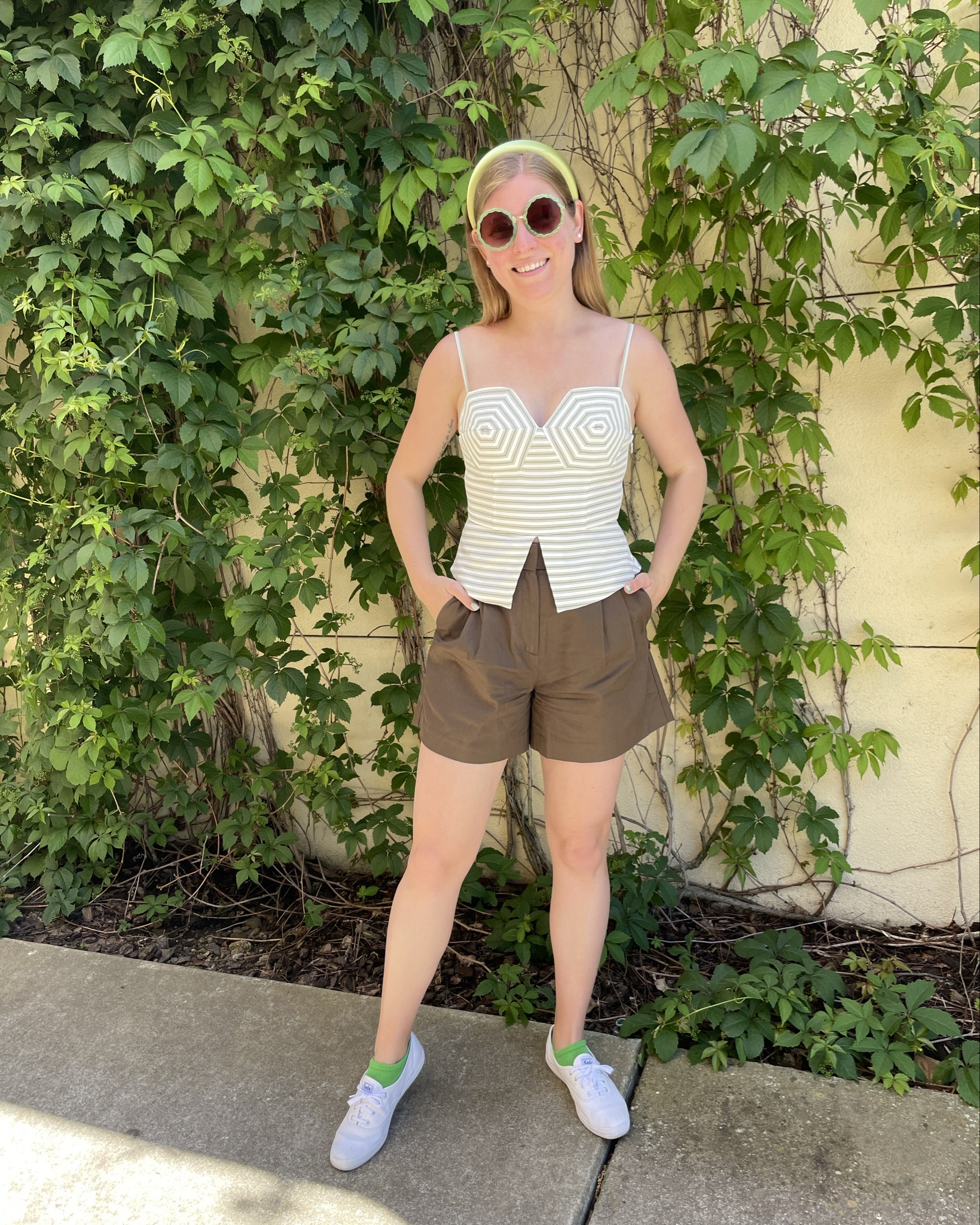 Mara Hoffman look a like umbrella oragami green stripe too. 