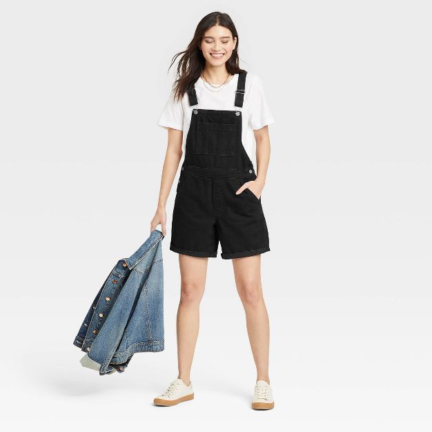 Women's Denim Boyfriend Shortalls - Universal Thread™ | Target