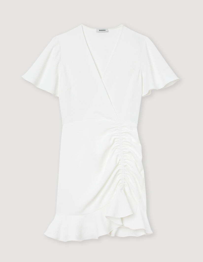 Short crossover dress | Sandro-Paris US