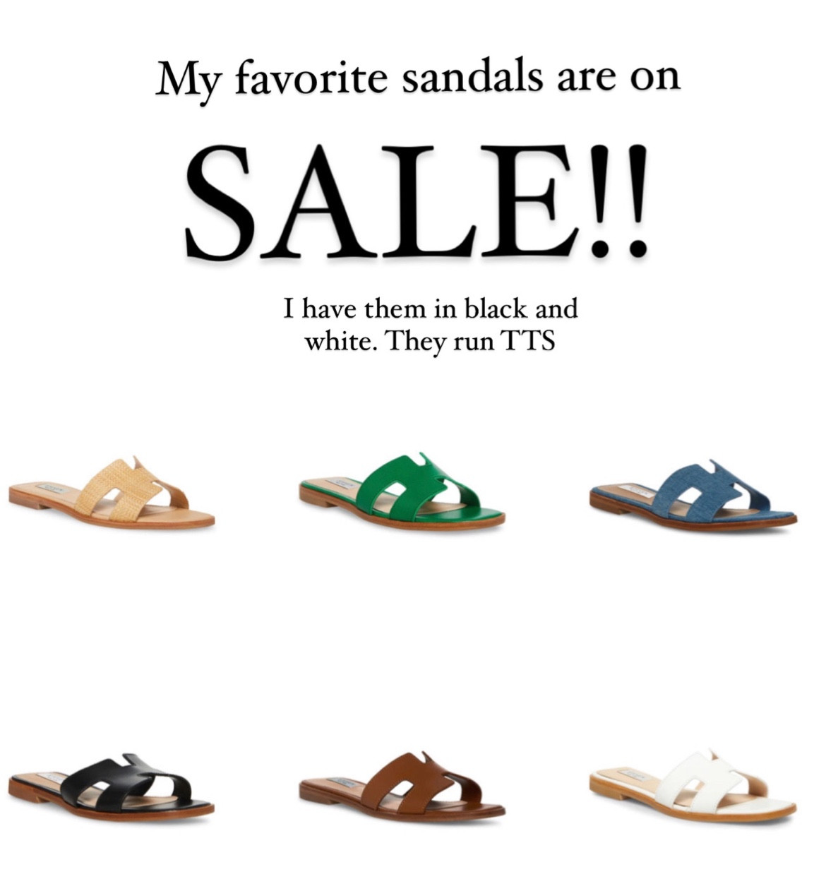 Steven hadyn sandals SALE
Had mine for 3+ yrs 
Favorite sandals 
Go with everything 
Run TTS
GREAt quality 
STEVE Madden sandals
Summer sandals 
Vacation shoes 
H
Shop the look
Look for less
Hermes oran Sandals 


#LTKshoecrush #LTKSeasonal #LTKsalealert
