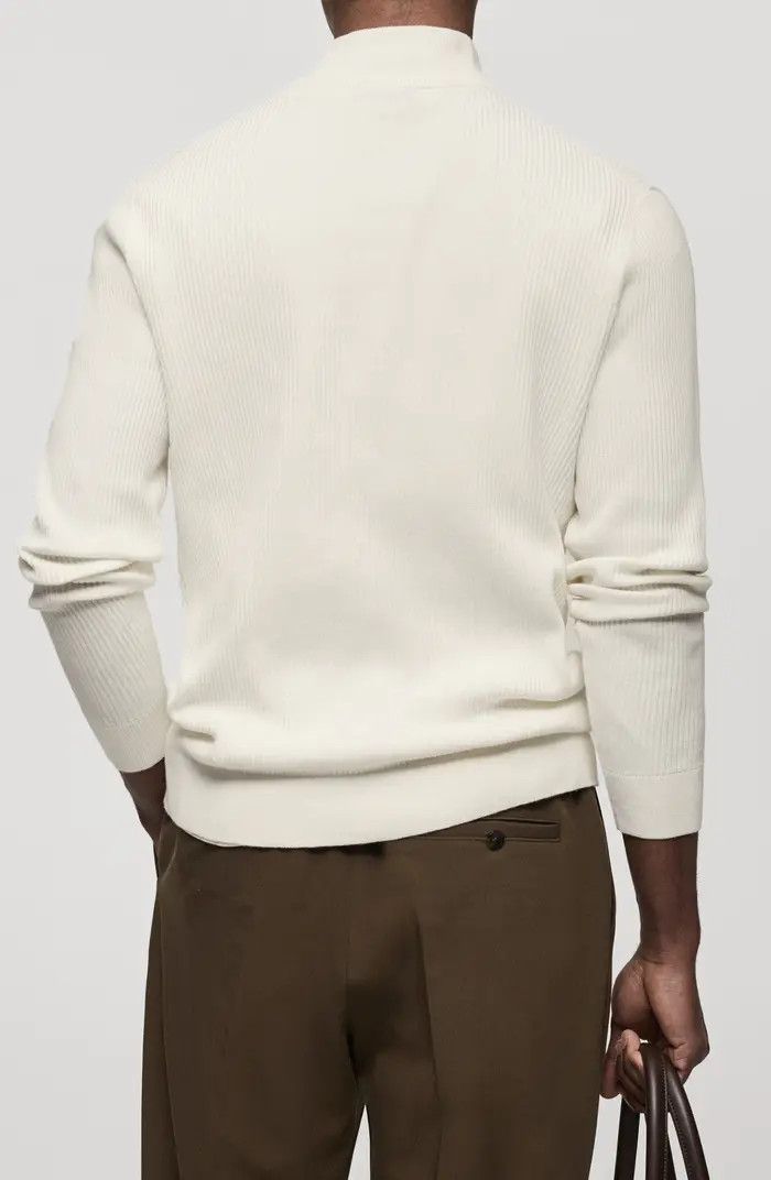 MANGO Perkins Half Zip Sweater | Nordstrom | Nordstrom