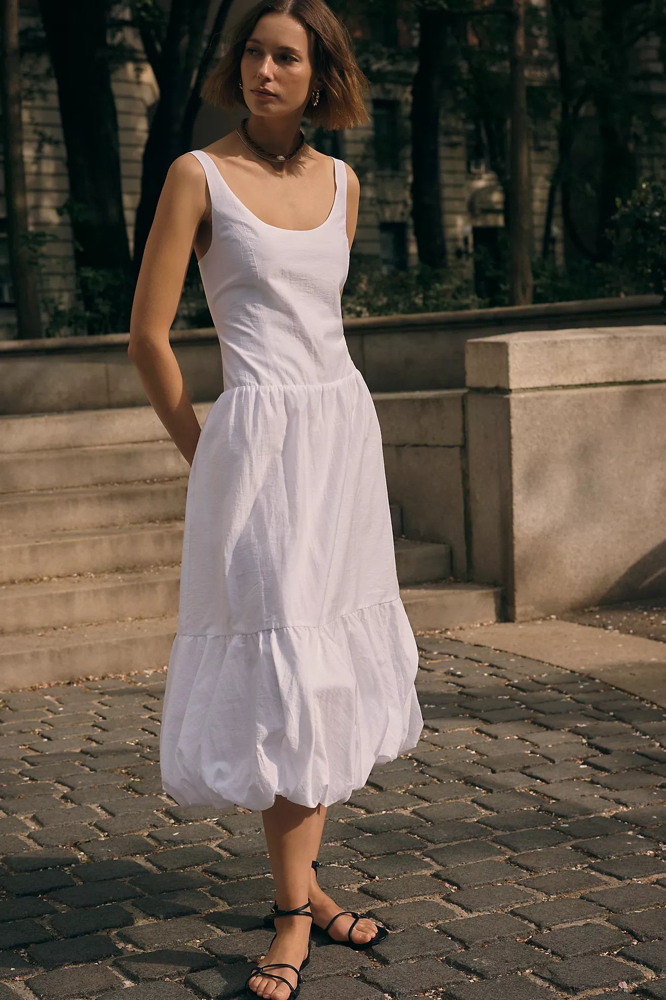 Maeve Drop-Waist Midi Dress | Anthropologie (US)