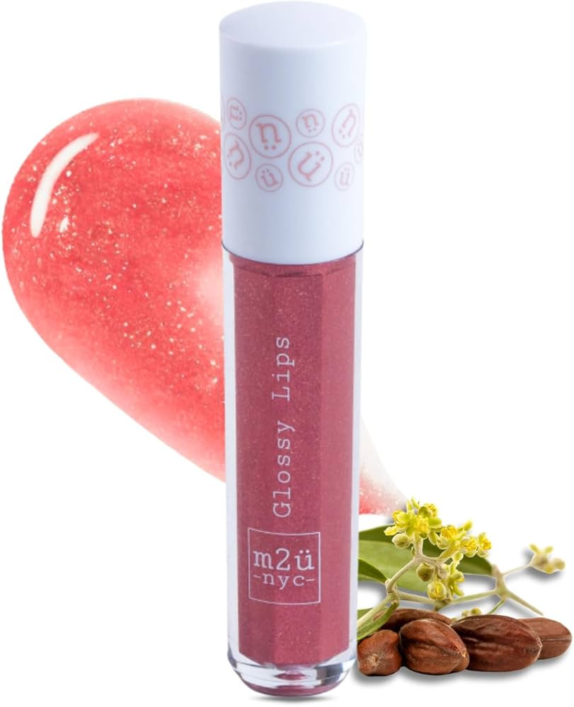 M2U NYC Lip Gloss (Red with Glitter) - Ultra Glossy & Non-Sticky Lipgloss (Unicorn Blood) | Amazon (US)