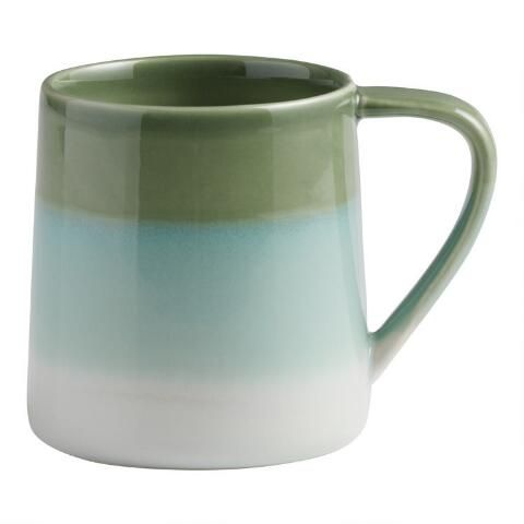 Verbena Blue And Green Reactive Glaze Ceramic Mug | World Market