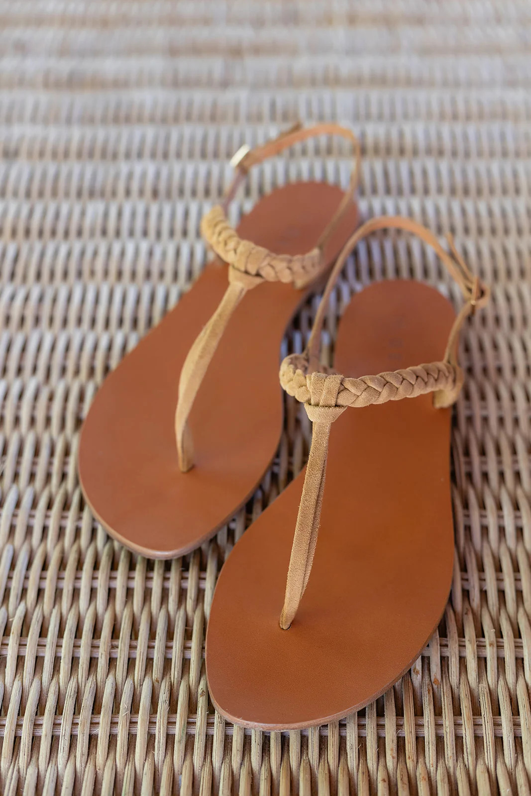 JA x M. Gemi Treccina Sandal - Saddle | Julia Amory