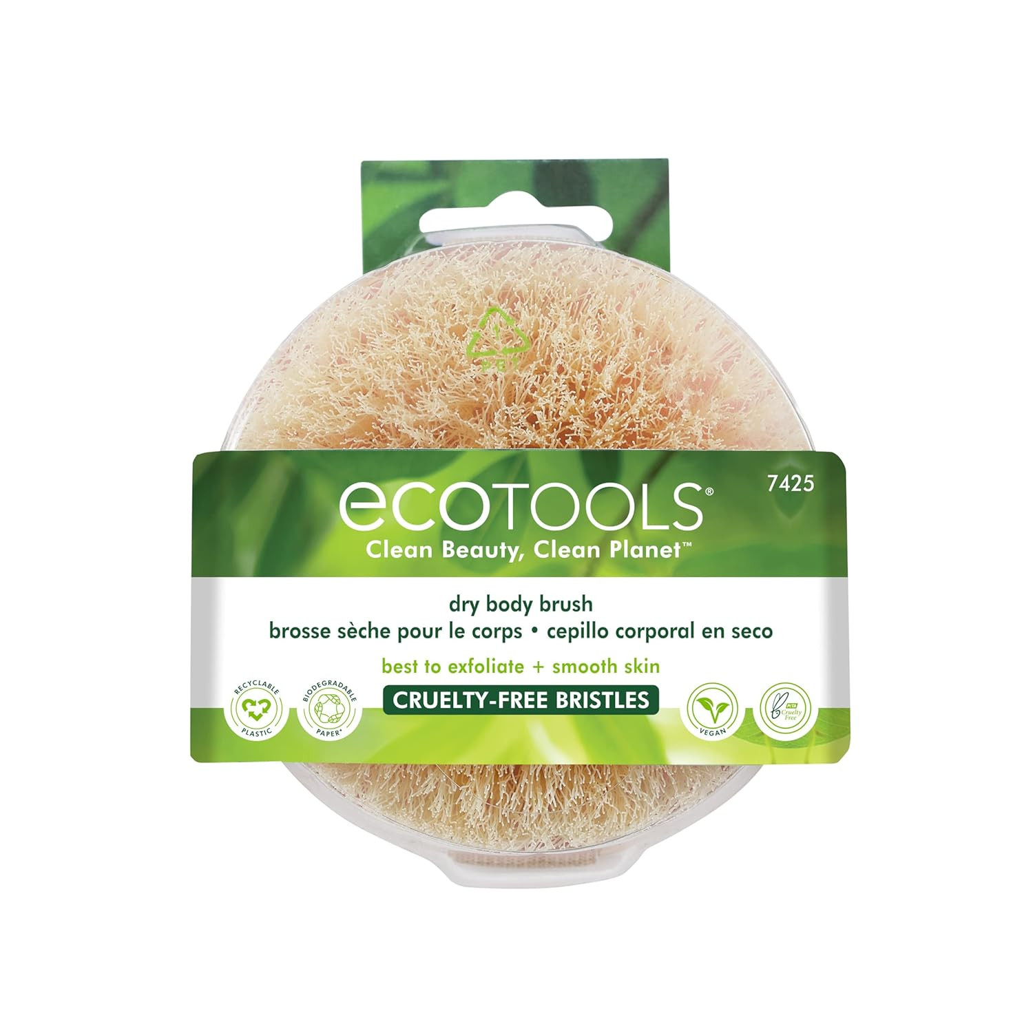 EcoTools Dry Body Brush, Cruelty-Free Bristles Exfoliate & Smooth Skin, Dry Brushing Removes Dry ... | Amazon (US)