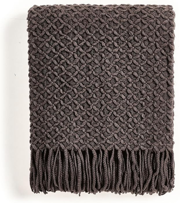CREVENT Farmhouse Boho Knitted Throw Blanket for Couch Sofa Chair Bed Home Decoration, Soft Warm ... | Amazon (US)