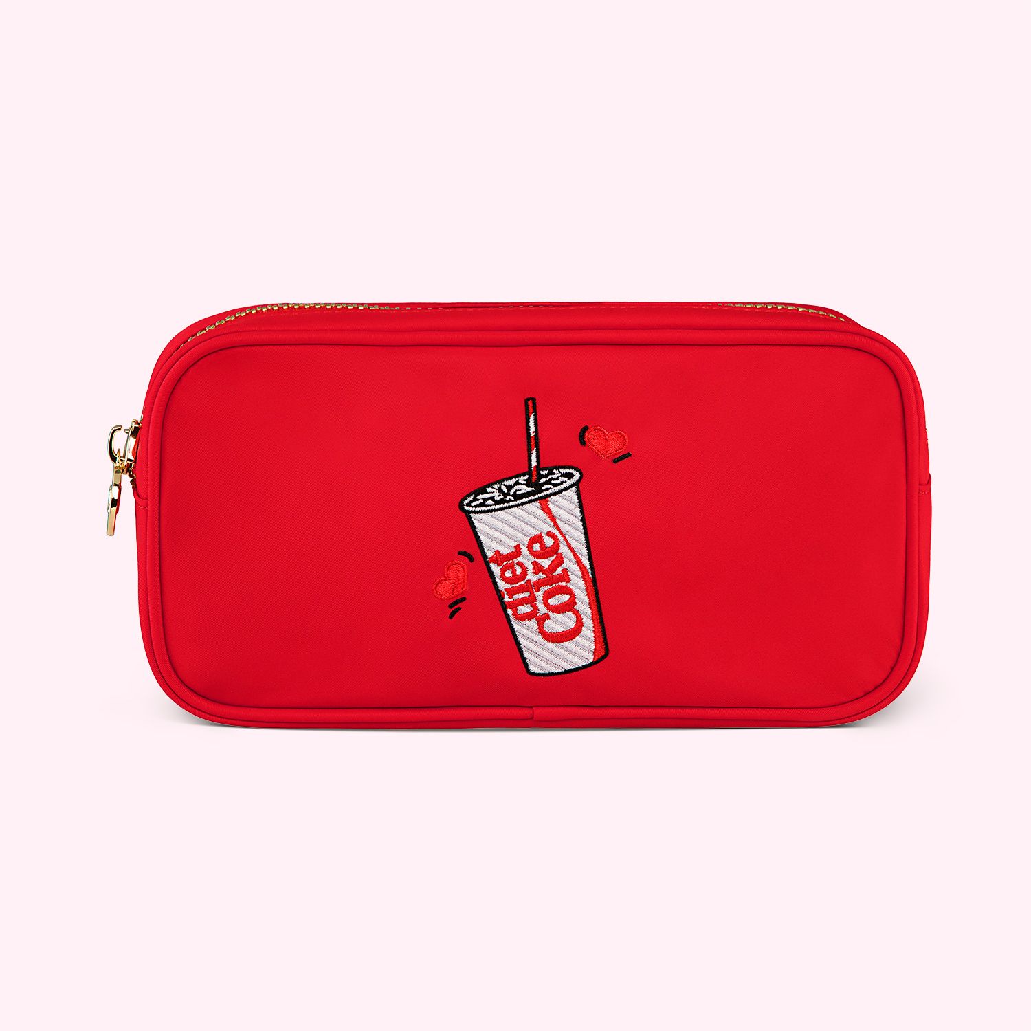 Embroidered Fountain Diet Coke Small Pouch | Stoney Clover Lane | Stoney Clover Lane