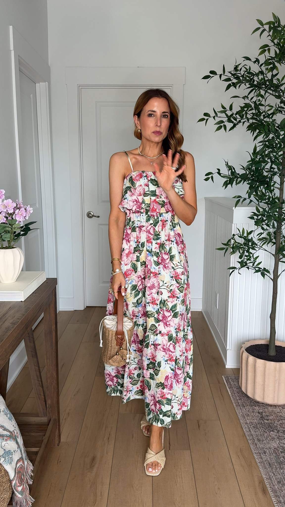 New Target arrivals for spring and summer! Wearing XS. Floral maxi dress. Spring break outfits. Summer outfits. Wedding shower dress. Easter dress. Baby shower dresses. Wedding shower dresses. Vacation outfits. Vacation dresses. Shoes are TTS. Straw bags. Straw purses. 

#LTKWedding #LTKootd #LTKTravel