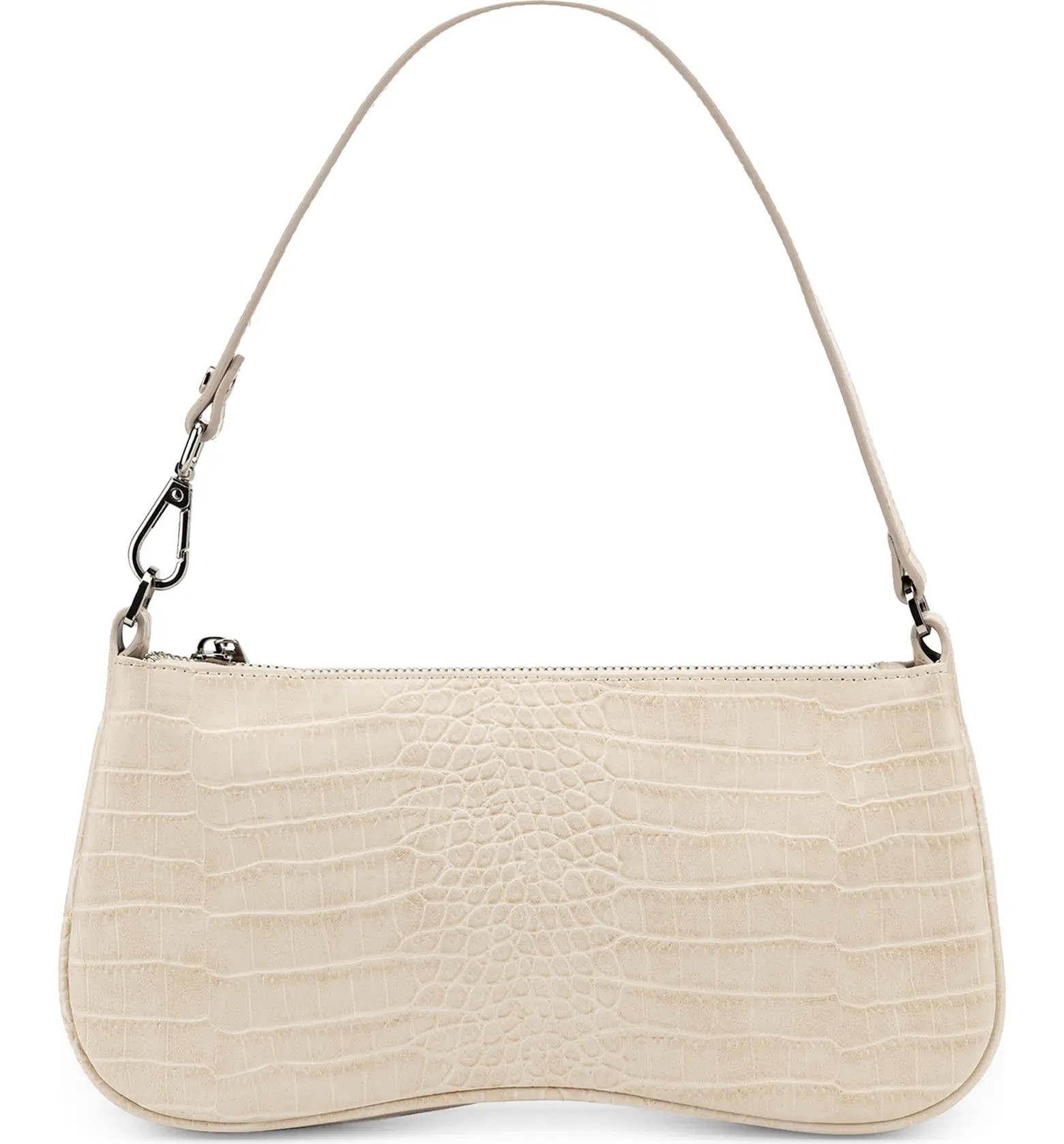 Eva Croc Embossed Faux Leather Convertible Shoulder Bag | Nordstrom