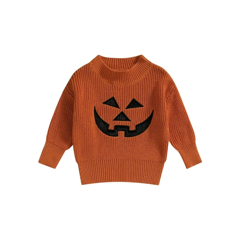 Halloween Toddler Baby Boy Girl Sweater Casual Mock Neck Long Sleeve Pullover Sweatshrit Fall Win... | Walmart (US)