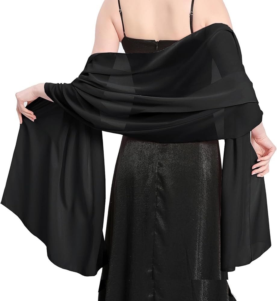 Chiffon Shawls and Wraps for Women 200 * 70 CM Lightweight Long Sheer Scarfs Headscarf for Weddin... | Amazon (UK)