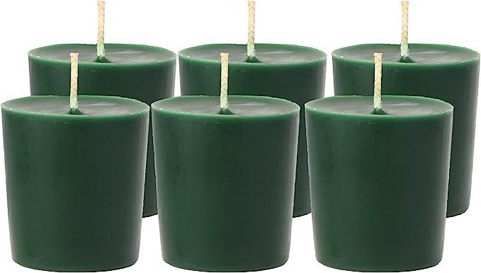 CandleNScent Dark Green Votive Candles | Unscented - 15 Hour Burn Time - Made in USA (Pack of 6) | Amazon (US)