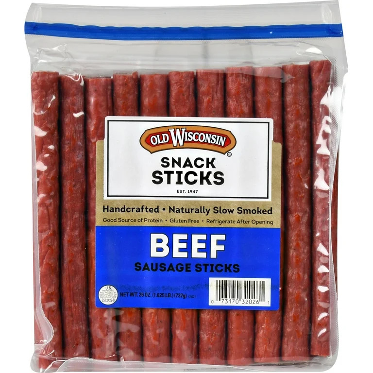 Old Wisconsin Gluten Free Beef Sausage Sticks 26oz Resealable Bag | Walmart (US)