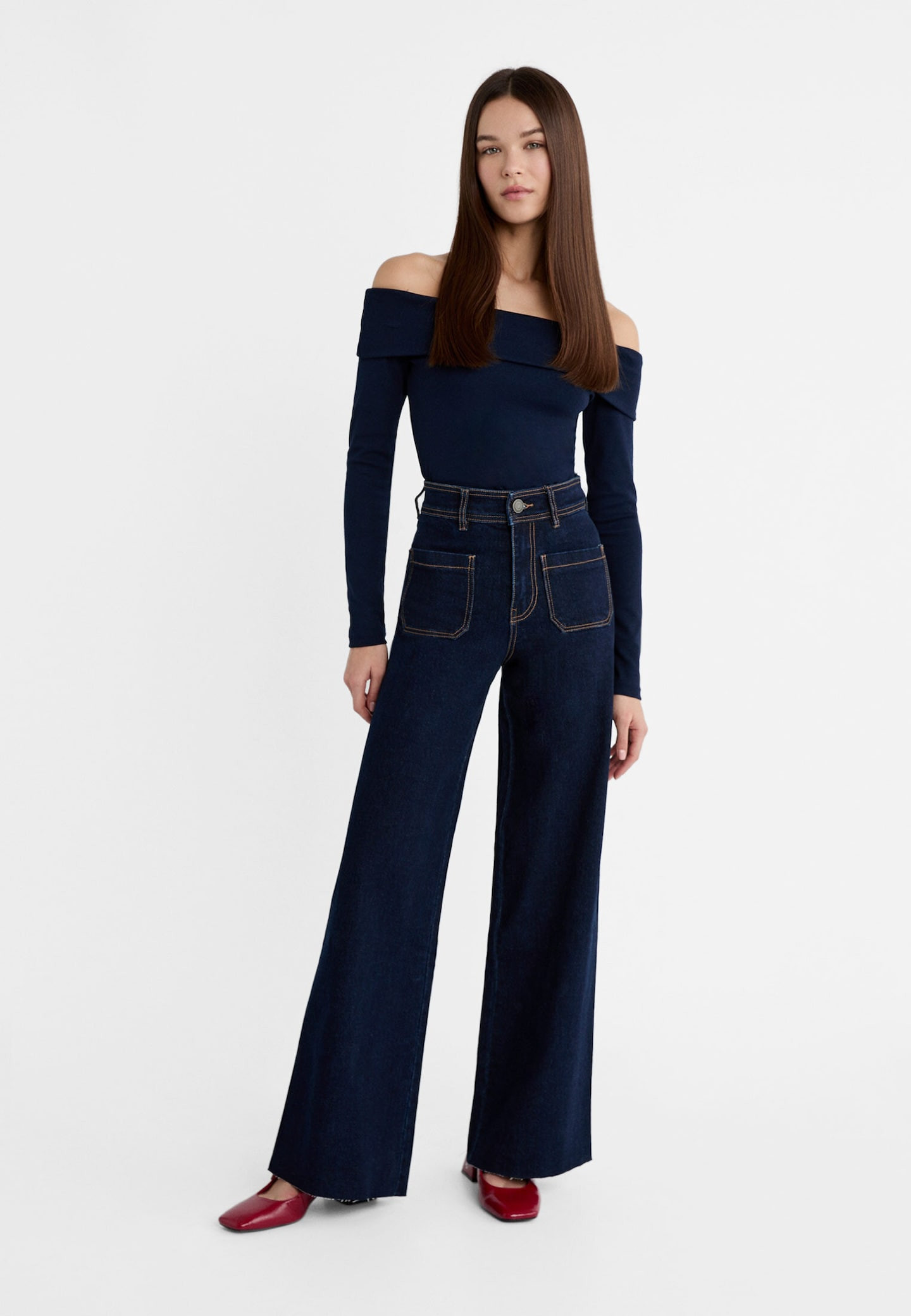 Straight-fit jeans with pockets | Stradivarius (UK)