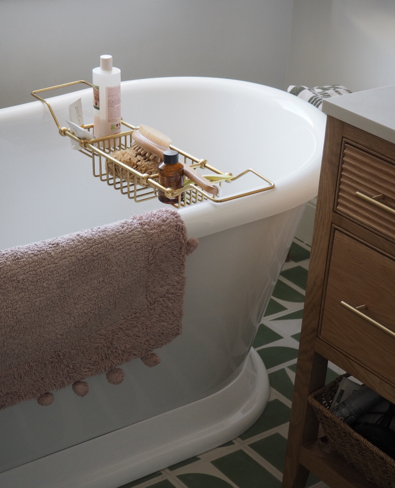 The perfect dreamy brass bath tray.

#LTKhome