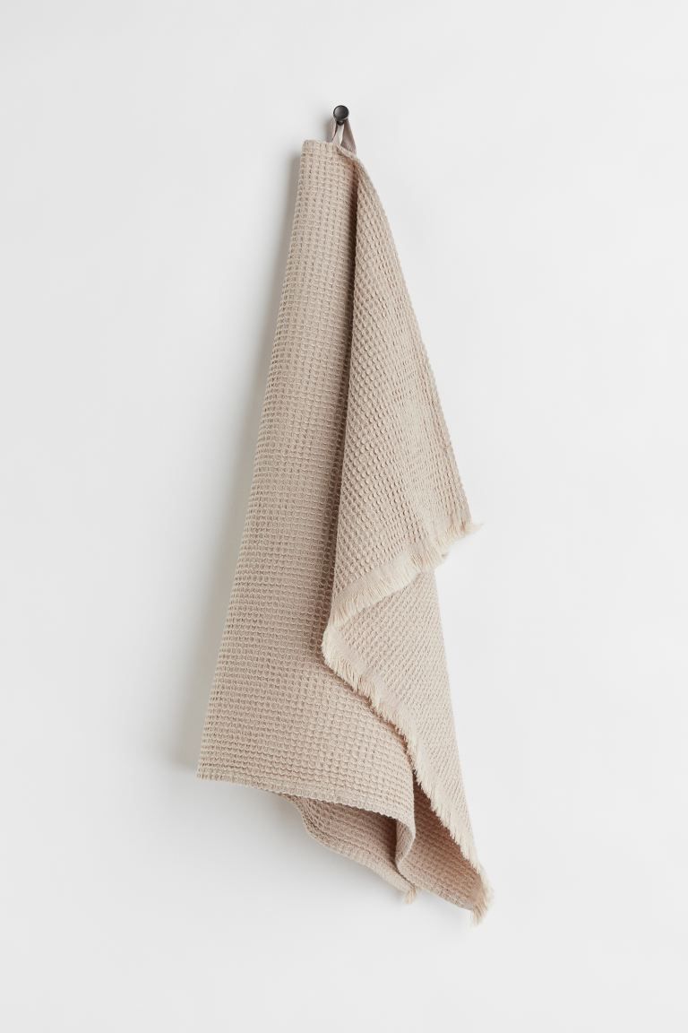 Waffled Hand Towel - Light taupe - Home All | H&M US | H&M (US + CA)