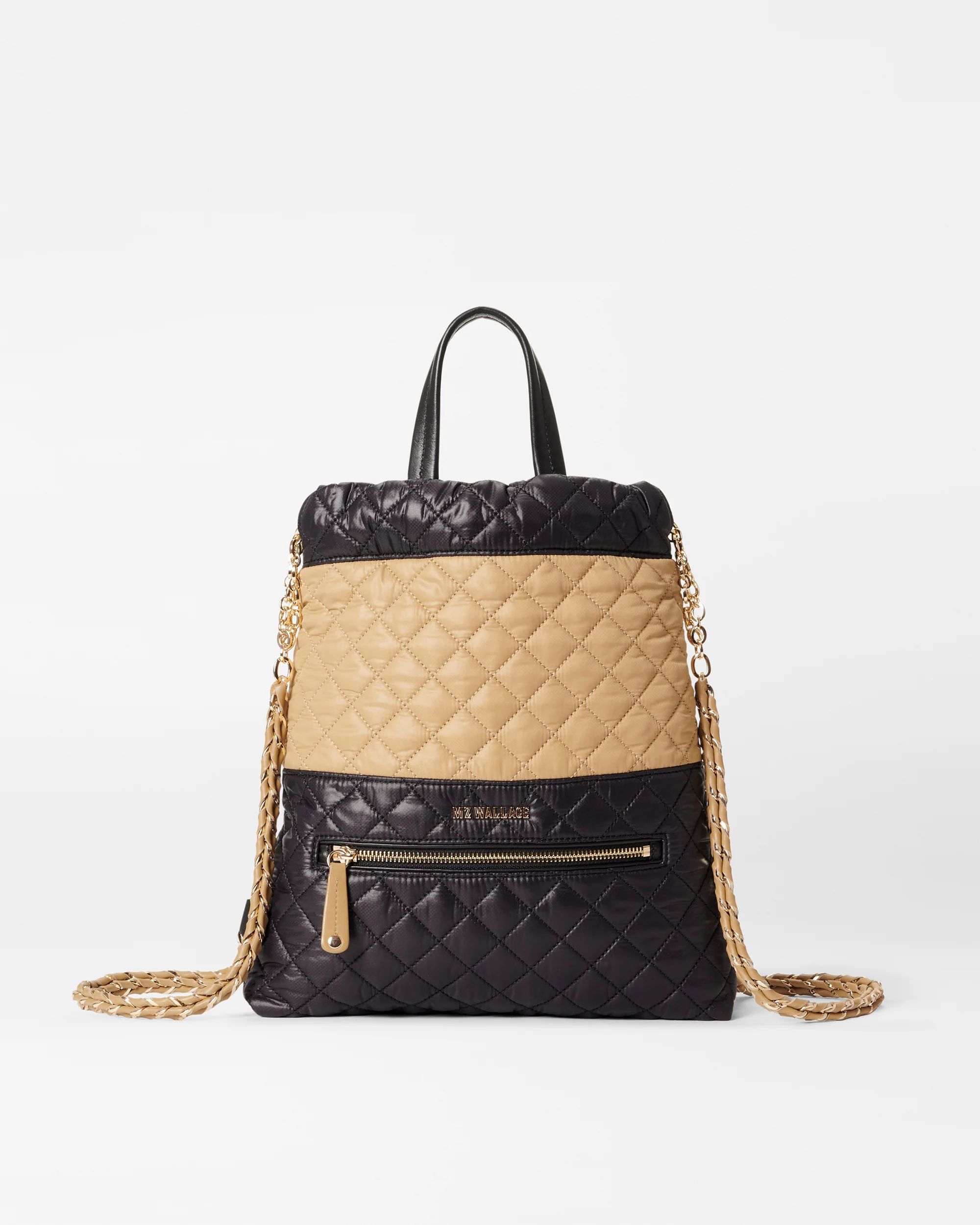 Camel & Black Crosby Audrey Backpack | MZ Wallace