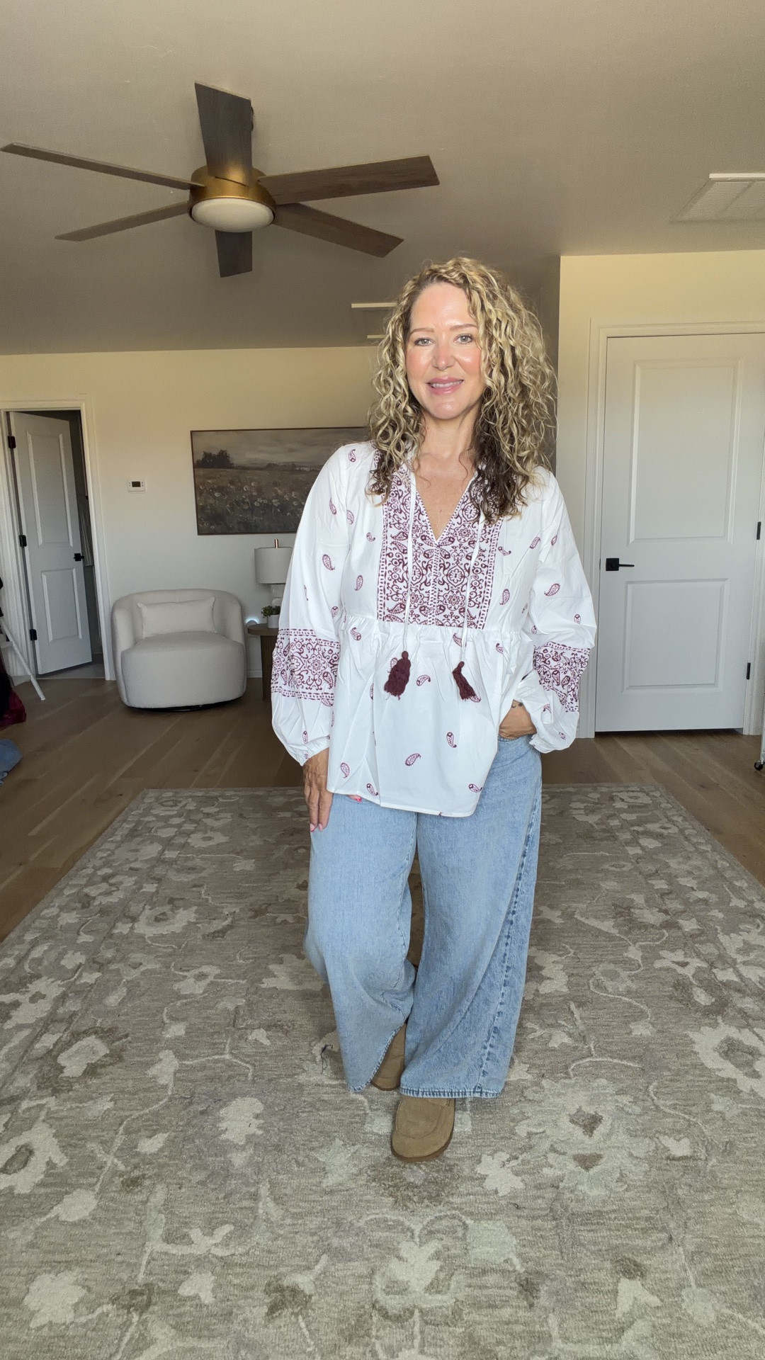 Size large in all the tops
White jeans size 8
Blue jeans size 31
Shoes tts

#LTKOver40 #LTKMidsize #LTKPetite