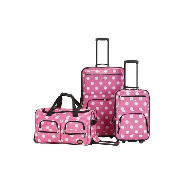 Rockland Luggage Spectra 3 Piece Softside Rolling Luggage Set - Walmart.com | Walmart (US)