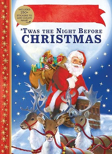 'Twas the Night Before Christmas Personalized Book with Stickers     Hardcover – Sticker Book, ... | Amazon (US)