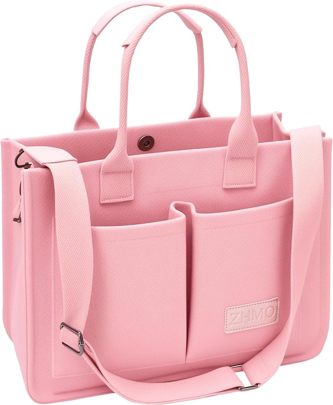 Tote Bag for Women With Compartments,Large Canvas Tote Women's Purse Crossbody Bags Work Laptop B... | Amazon (US)