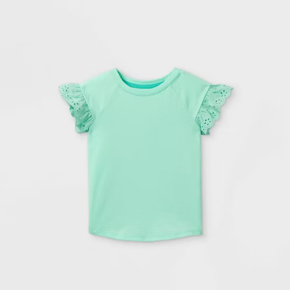 Toddler Girls' Eyelet Short Sleeve T-Shirt - Cat & Jack™ | Target