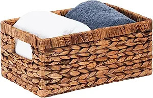 CENBOSS Wicker Baskets (Medium, Brown Wash, 1PC) Rattan Storage Baskets for Shelves, Woven Seagra... | Amazon (US)
